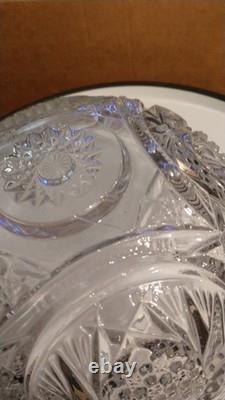 Vintage 8-piece EAPG 10x 10Punch SetPunch Bowl x1, Stand x1, Cup x6- Used/G