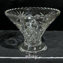 Vintage Anchor Hocking Punch Bowl Set Star Of David Pattern