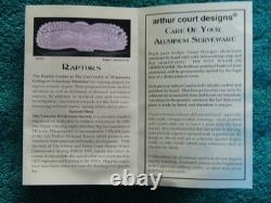 Vintage Arthur Court Designs Large Ribbed Clear Glass Punch Bowl/12 Glasses/Ladl