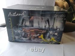 Vintage Artland 8 Piece Punchbowl Set Handblown New Romanian