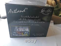 Vintage Artland 8 Piece Punchbowl Set Handblown New Romanian