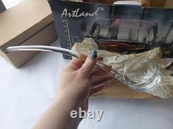 Vintage Artland 8 Piece Punchbowl Set Handblown New Romanian