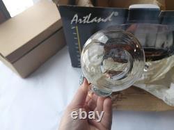 Vintage Artland 8 Piece Punchbowl Set Handblown New Romanian