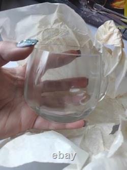 Vintage Artland 8 Piece Punchbowl Set Handblown New Romanian