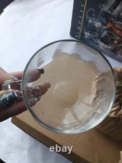 Vintage Artland 8 Piece Punchbowl Set Handblown New Romanian