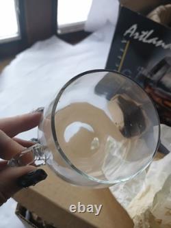 Vintage Artland 8 Piece Punchbowl Set Handblown New Romanian