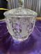 Vintage Bohemia Cut Crystal Punch Bowl with Lid Decorative Centerpiece Hand Cut