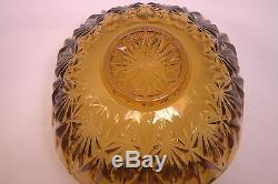 Vintage Brown Glass Complete Punch Bowl Set 14 Pieces