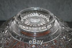 Vintage CRYSTAL PUNCH BOWL & CUPS SET GORGEOUS