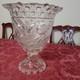 Vintage Cambridge Wild Rose Pattern Punch Bowl With Pedestal