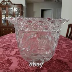 Vintage Cambridge Wild Rose Pattern Punch Bowl With Pedestal