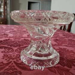 Vintage Cambridge Wild Rose Pattern Punch Bowl With Pedestal