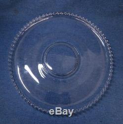 Vintage Candlewick Glass Punch Bowl Set WithLadle, Under Plate & 12 Cups Exc