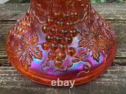 Vintage Carnival Magnificent Grape & Cable Master Punch Bowl & Cups Super Color