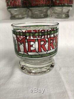 Vintage Cera Merry Christmas Punch Bowl Set with 12 Glasses