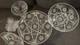 Vintage Clear Glass Punch Bowl Set with 12 Cups, Ladle & Base Starburst Design