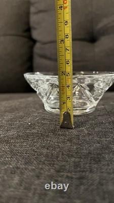 Vintage Clear Glass Punch Bowl Set with 12 Cups, Ladle & Base Starburst Design