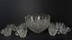 Vintage Crystal Matsugaoka Japan Punch Bowl Set 1 Large Bowl + 10 Cups