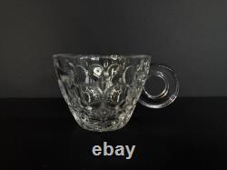 Vintage Crystal Matsugaoka Japan Punch Bowl Set 1 Large Bowl + 10 Cups