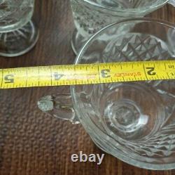 Vintage Crystal Pressed Glass Punch Bowl Set withladle And 18 Cups