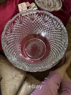 Vintage Crystal punch bowl