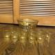 Vintage Culver Antigua Pattern Punch Bowl With 8 Glass's 1950s 22kt Gold