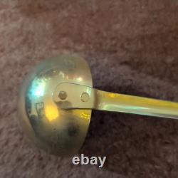 Vintage Culver Cranberry Scroll 22K Gold Punch Bowl & 12 Footed Tumbler Glasses