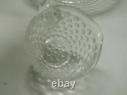 Vintage Duncan Miller Clear Bubble Glass Punch Bowl 12 Cups & Ladle Discontinued