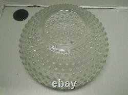 Vintage Duncan Miller Clear Bubble Glass Punch Bowl 12 Cups & Ladle Discontinued