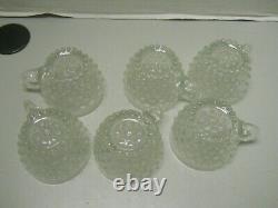 Vintage Duncan Miller Clear Bubble Glass Punch Bowl 12 Cups & Ladle Discontinued