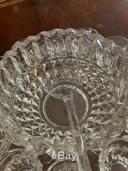 Vintage Duncan & Miller Punch Bowl Set