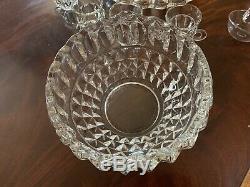 Vintage Duncan & Miller Punch Bowl Set