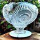 Vintage EAPG L E Smith Glass Pedestal Punch Bowl Set with Punch bowl cups Mixed