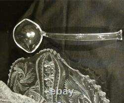 Vintage EAPG McKee Glass Punch Bowl Set with Underplate ca. 1905