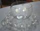 Vintage Etched Starburst Large Clear Glass Punch Set Bowl 11 glasses + Ladle