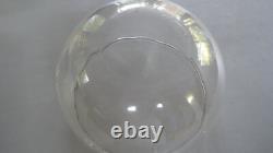 Vintage Etched Starburst Large Clear Glass Punch Set Bowl 11 glasses + Ladle