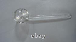 Vintage Etched Starburst Large Clear Glass Punch Set Bowl 11 glasses + Ladle