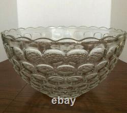 Vintage FEDERAL GLASS PUNCH BOWL SET ORIGINAL BOX 18 PIECES SET CLEAR GLASS