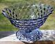 Vintage FOSTORIA American BLUE 12 Small Punch Bowl / Fruit / Tom & Jerry Bowl