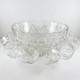 Vintage Federal Glass Jubilee Punch Bowl Set (12 Cups and Serving Bowl)