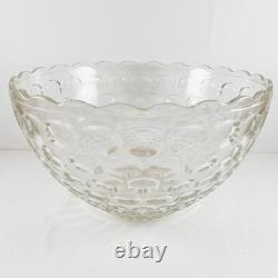 Vintage Federal Glass Jubilee Punch Bowl Set (12 Cups and Serving Bowl)