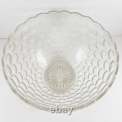 Vintage Federal Glass Jubilee Punch Bowl Set (12 Cups and Serving Bowl)