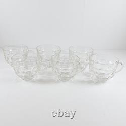 Vintage Federal Glass Jubilee Punch Bowl Set (12 Cups and Serving Bowl)