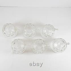 Vintage Federal Glass Jubilee Punch Bowl Set (12 Cups and Serving Bowl)