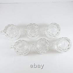 Vintage Federal Glass Jubilee Punch Bowl Set (12 Cups and Serving Bowl)