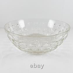 Vintage Federal Glass Jubilee Punch Bowl Set (12 Cups and Serving Bowl)