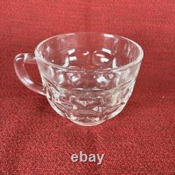 Vintage Federal Glass Jubilee Punch Bowl Set (12 Cups and Serving Bowl) Ladle