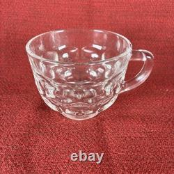 Vintage Federal Glass Jubilee Punch Bowl Set (12 Cups and Serving Bowl) Ladle