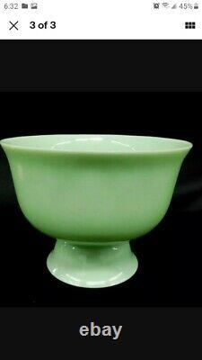 Vintage Fire King Green Jadeite Pedestal Punch Bowl
