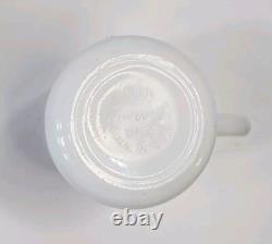 Vintage Fire King Milk Glass Punch Bowl & 8 Mugs Snowflake Tom & Jerry Egg Nog